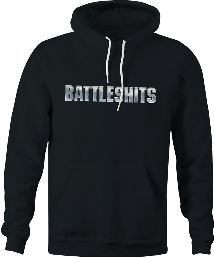 Funny Classic Game Battleshits Crappy Parody Black Hoodie