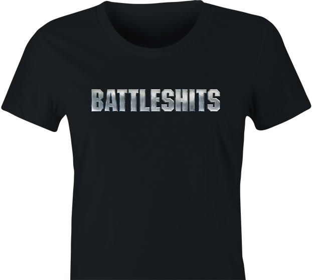 Funny Classic Game Battleshits Crappy Parody Women's Black