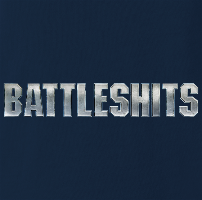 Funny Classic Game Battleshits Crappy Parody Navy T-Shirt