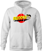 Funny Bazinga bubblegum Men's white parody hoodie