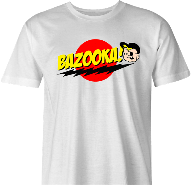 Funny Bazinga bubblegum Men's white parody T-Shirt