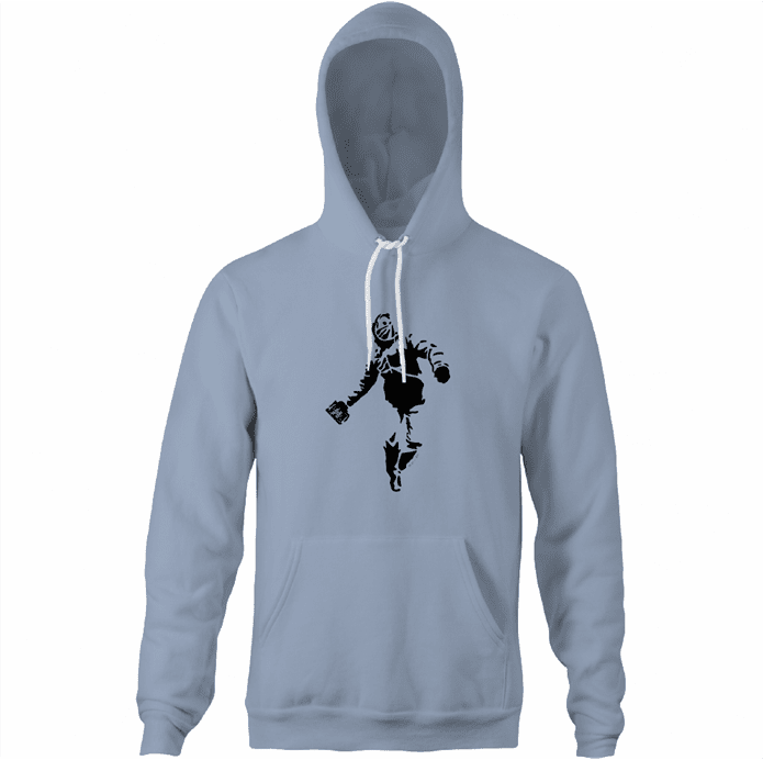 funny beans and banksy parody hoodie
