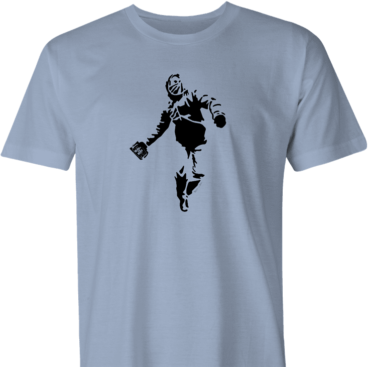 funny beans and banksy parody men's t-shirt