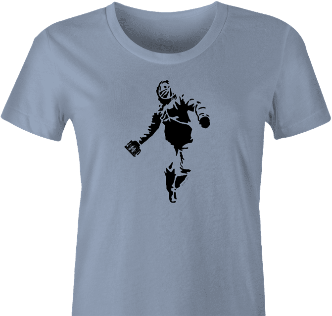funny beans and banksy parody women's t-shirt