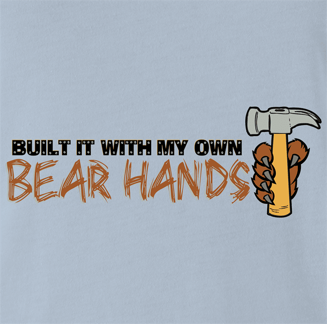 funny My own bear hands play on words parody Light Blue t-shirt