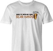 funny My own bear hands play on words parody white men's t-shirt
