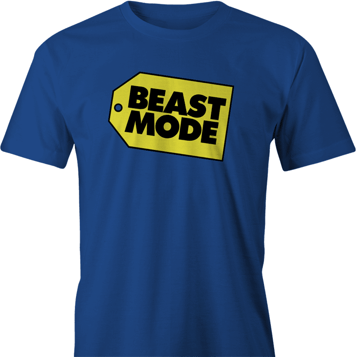 beast mode men's royal blue t-shirt