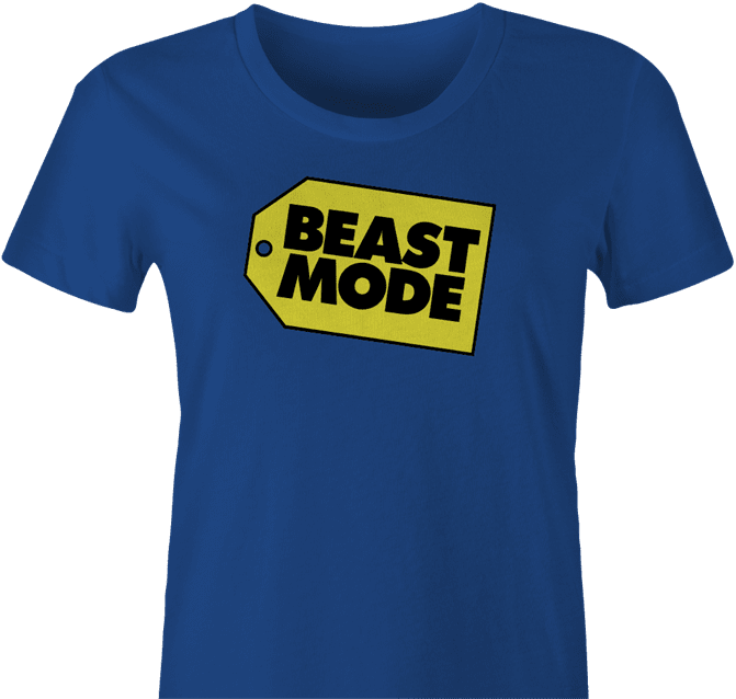 beast mode women's royal blue t-shirt