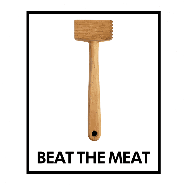 funny beat the meat play on words white tee
