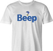 Funny Beep Road Runner Parody White Men's T-Shirt