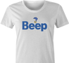 Funny Beep Road Runner Parody white women's t-shirt
