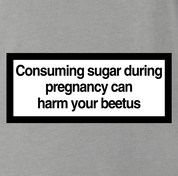 Funny diabeetus diabetes warning t-shirt grey