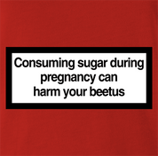 Funny diabeetus diabetes warning t-shirt red