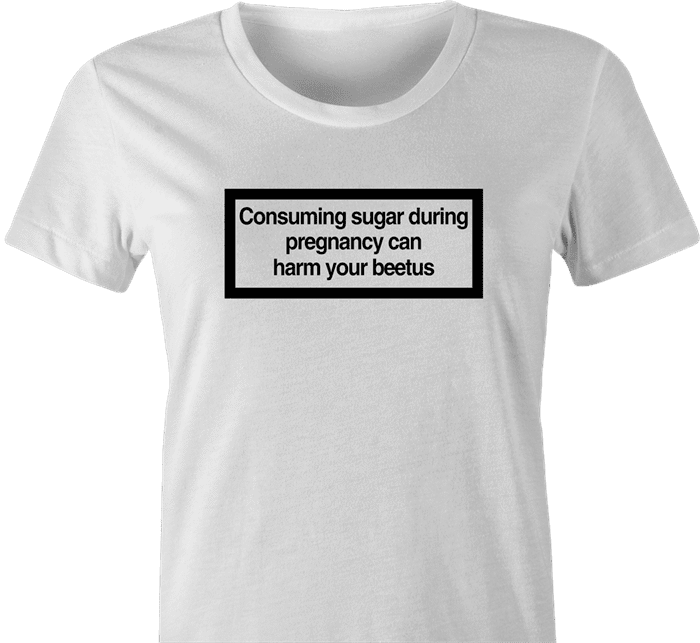 Funny diabeetus diabetes warning women's t-shirt white 