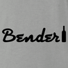 Funny drinking bender guitar logo grey men's t-shirt