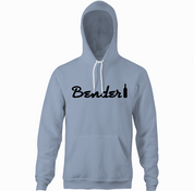 Funny drinking bender guitar logo light blue men's hoodie