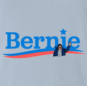 funny bernie sanders logo parody t-shirt men's light blue 