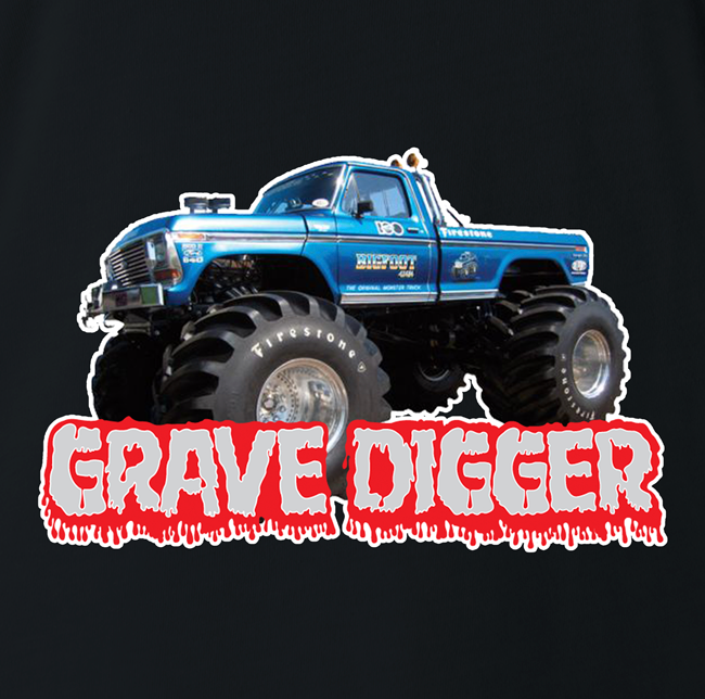 funny misspelled monster truck t-shirt men's black