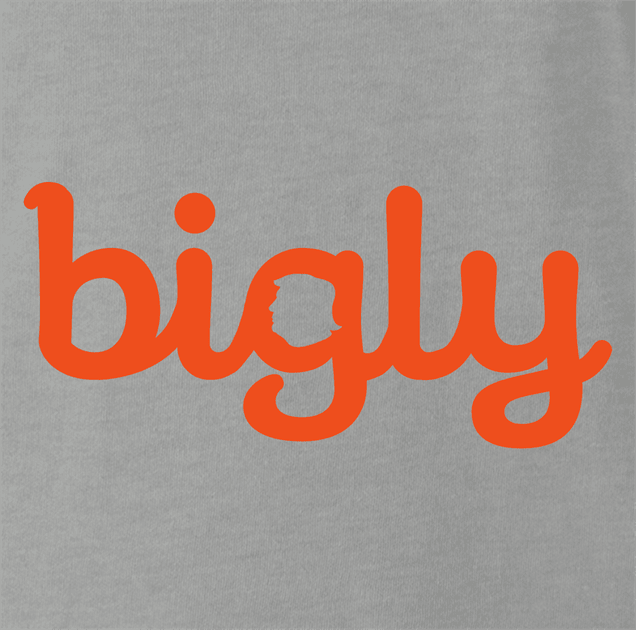 funny Donald Trump Bigly Ash Gray t-shirt
