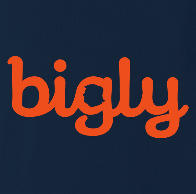 funny Donald Trump Bigly Navy t-shirt