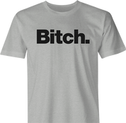 funny bench bitch logo parody t-shirt men's ash grey 