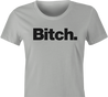 funny bench bitch logo parody t-shirt women's ash grey 
