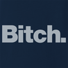 funny bench bitch logo parody t-shirt men's navy blue