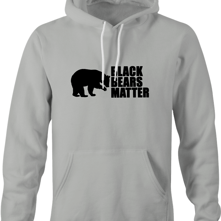 funny Black Bears Matter Hunting Social Justice Parody  men's hoodie