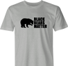 funny Black Bears Matter Hunting Social Justice Parody mens ash t-shirt 