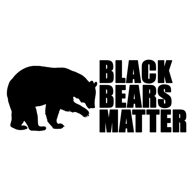 funny Black Bears Matter Hunting Social Justice Parody white t-shirt