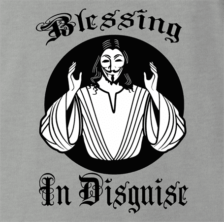 funny religion blessing in disguise ash grey t-shirt