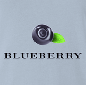 funny Blueberry British fashion t-shirt men's light blue