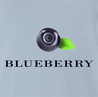 funny Blueberry British fashion t-shirt men's light blue