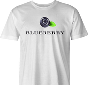 funny Blueberry British fashion t-shirt men's white  