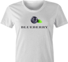 funny Blueberry British fashion t-shirt women's white  