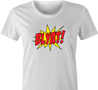 funny Blyat - Russian Pow! Comic Book Meme Parody white women's t-shirt