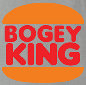 Funny Bogey King Bad Golfer Parody Ash Grey T-Shirt