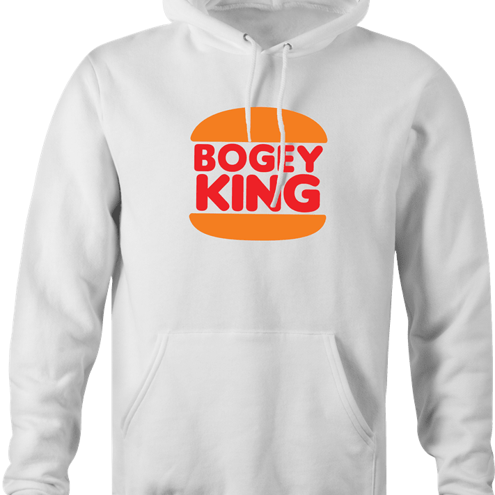 Funny Bogey King Bad Golfer Parody White Hoodie
