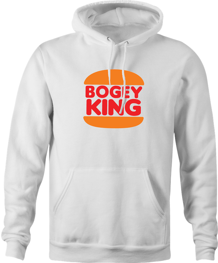 Funny Bogey King Bad Golfer Parody White Hoodie