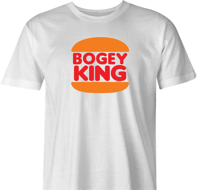 Funny Bogey King Bad Golfer Parody White Men's T-Shirt