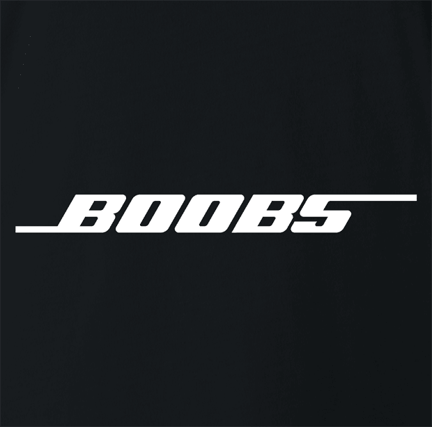 funny Boobs breast tits men's t-shirt black
