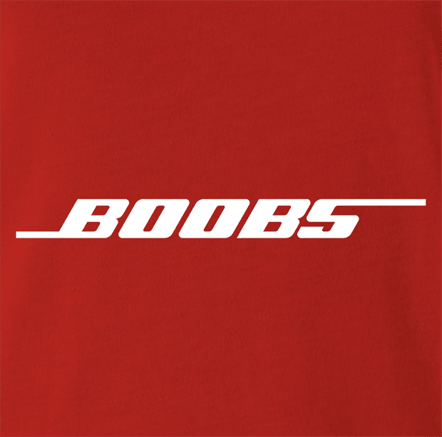 funny Boobs breast tits men's t-shirt red