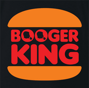 funny booger nose picking hamburger cheeseburger t-shirt men's black