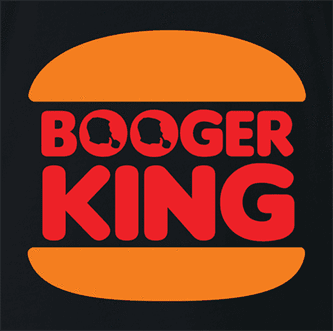 funny booger nose picking hamburger cheeseburger t-shirt men's black