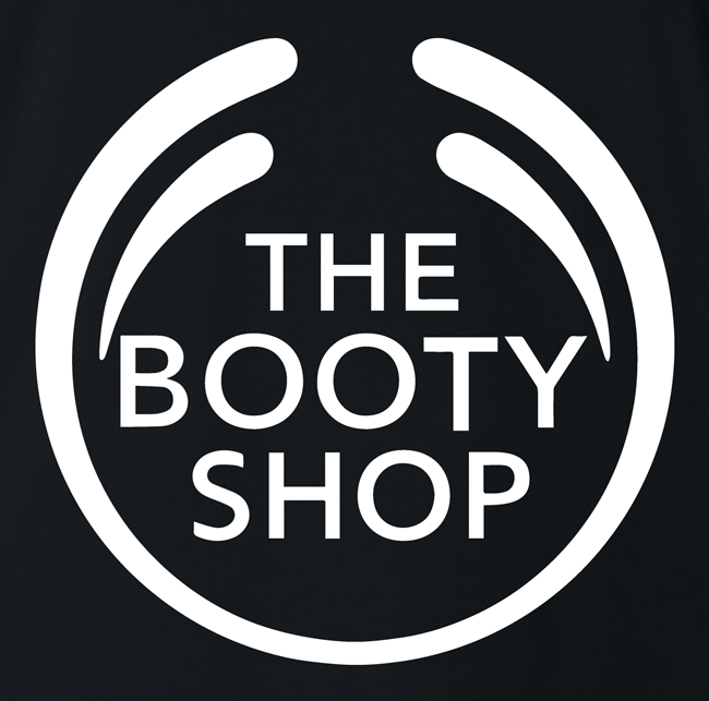 funny big booty body shop black t-shirt