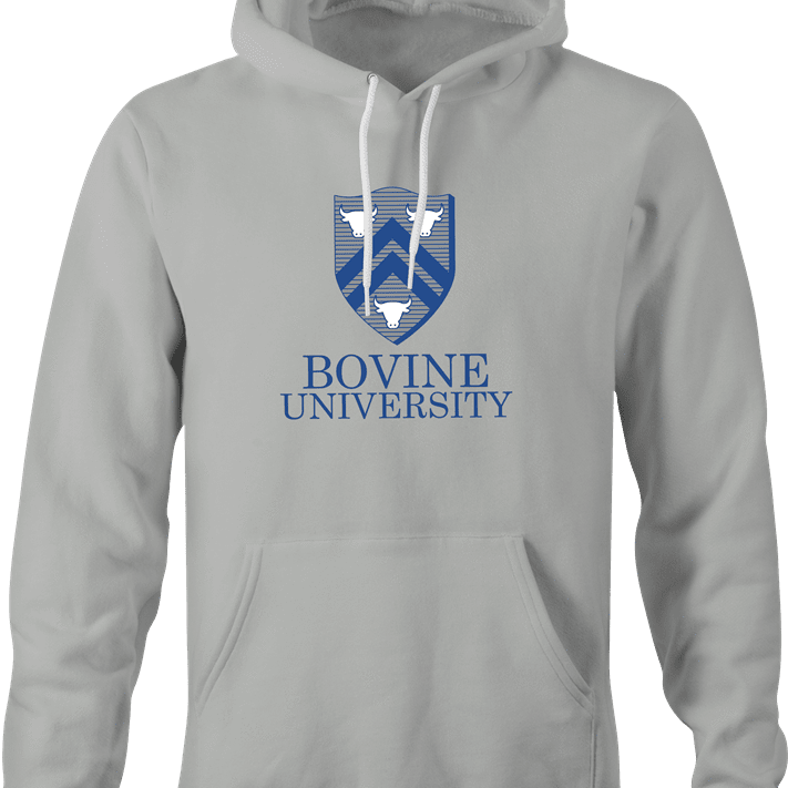 funny Ralph Bovine University men's hoodie grey