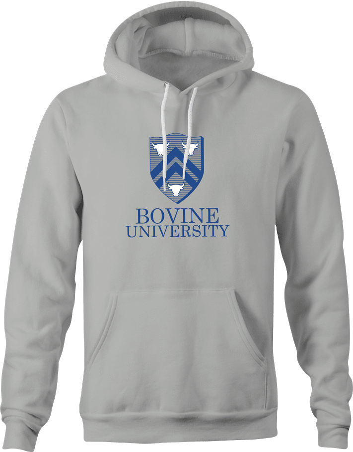 funny Ralph Bovine University men's hoodie grey