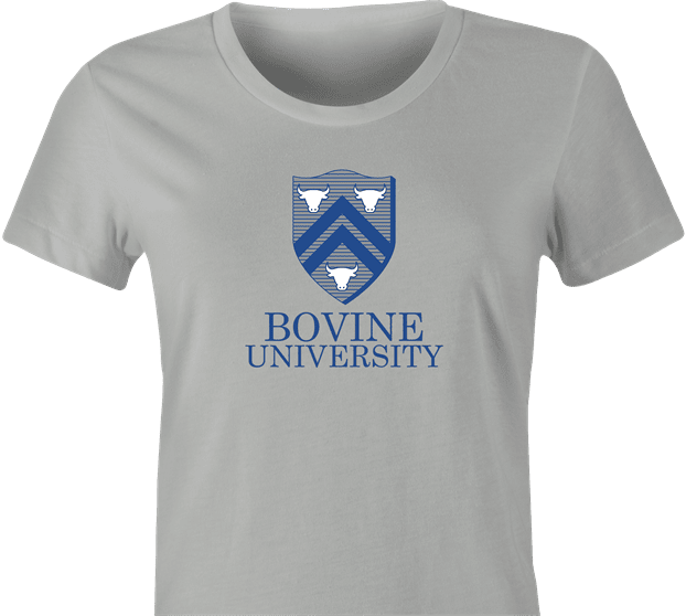 funny Ralph Bovine University women's t-shirt grey