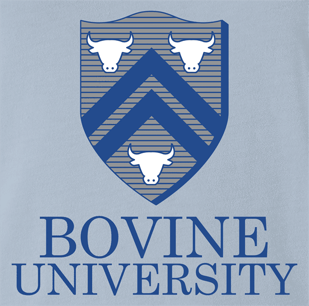 funny Ralph Bovine University men's t-shirt light blue