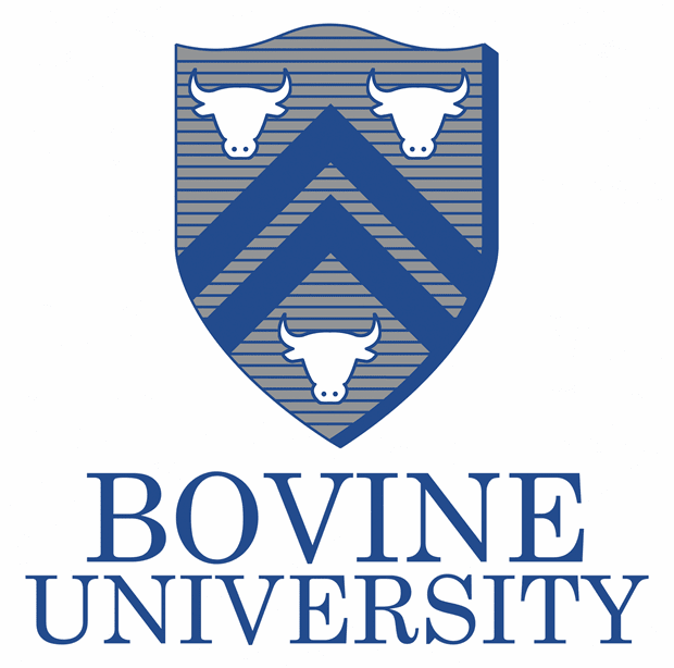 funny Ralph Bovine University men's t-shirt white